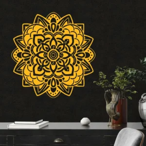 Mandala Design Kit Wall Stickers Gold