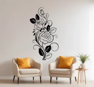 Rose Pattern - Elegant Wall Decals