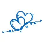 Hearts Wall Stickers Beautiful Décor Azure Blue | Stickers on Wall