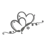 Hearts Wall Stickers Beautiful Décor Dark Grey | Stickers on Wall