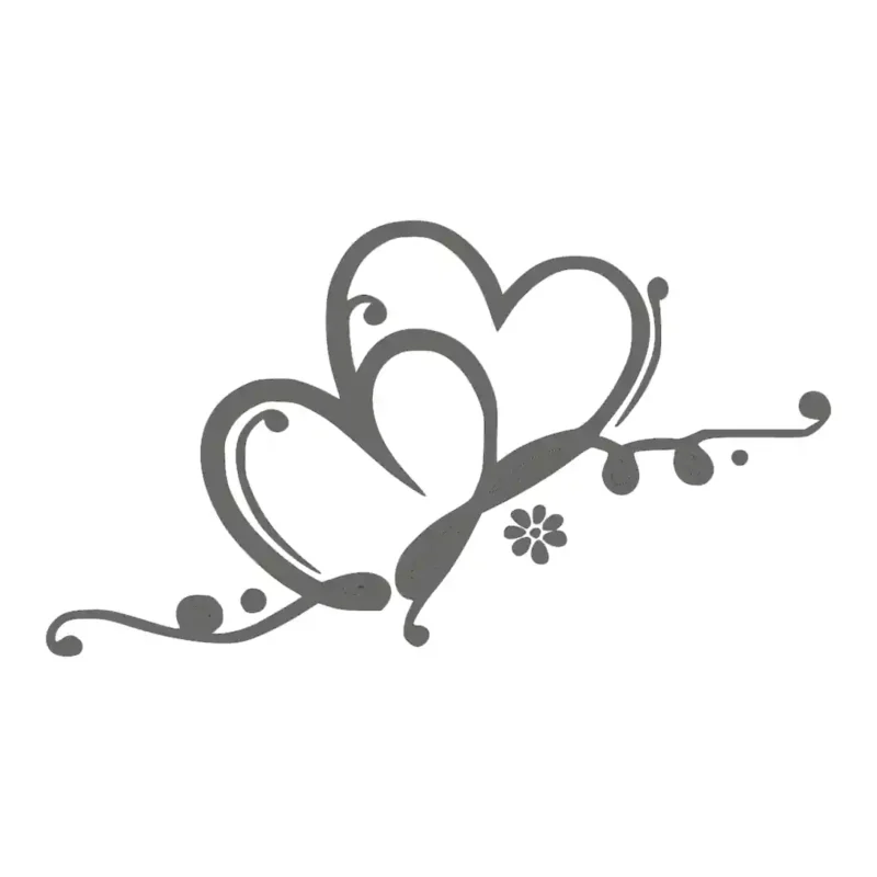 Hearts Wall Stickers Beautiful Décor Dark Grey | Stickers on Wall