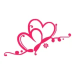 Hearts Wall Stickers Beautiful Décor Hot Pink | Stickers on Wall