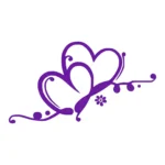Hearts Wall Stickers Beautiful Décor Perfect Purple | Stickers on Wall