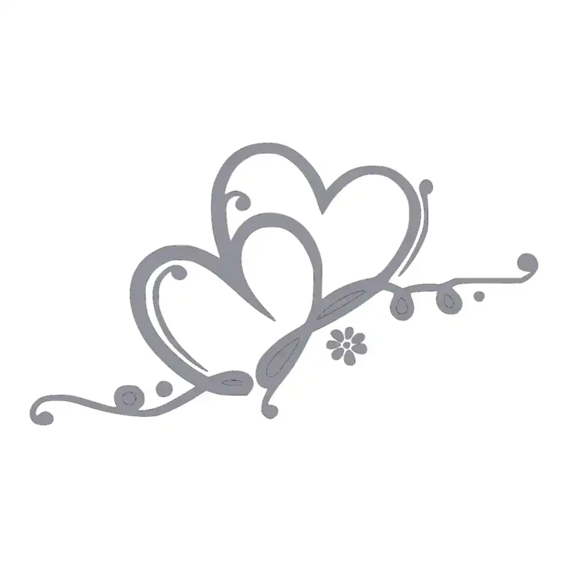 Hearts Wall Stickers Beautiful Décor Silver | Stickers on Wall
