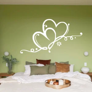 Hearts Wall Stickers Beautiful Décor White | Stickers on Wall