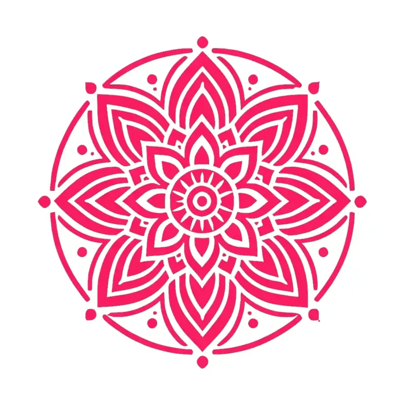 Mandala  Cm Wall Stickers Hot Pink | Stickers on Wall