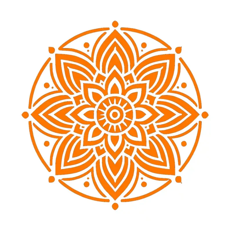 Mandala  Cm Wall Stickers Orange | Stickers on Wall