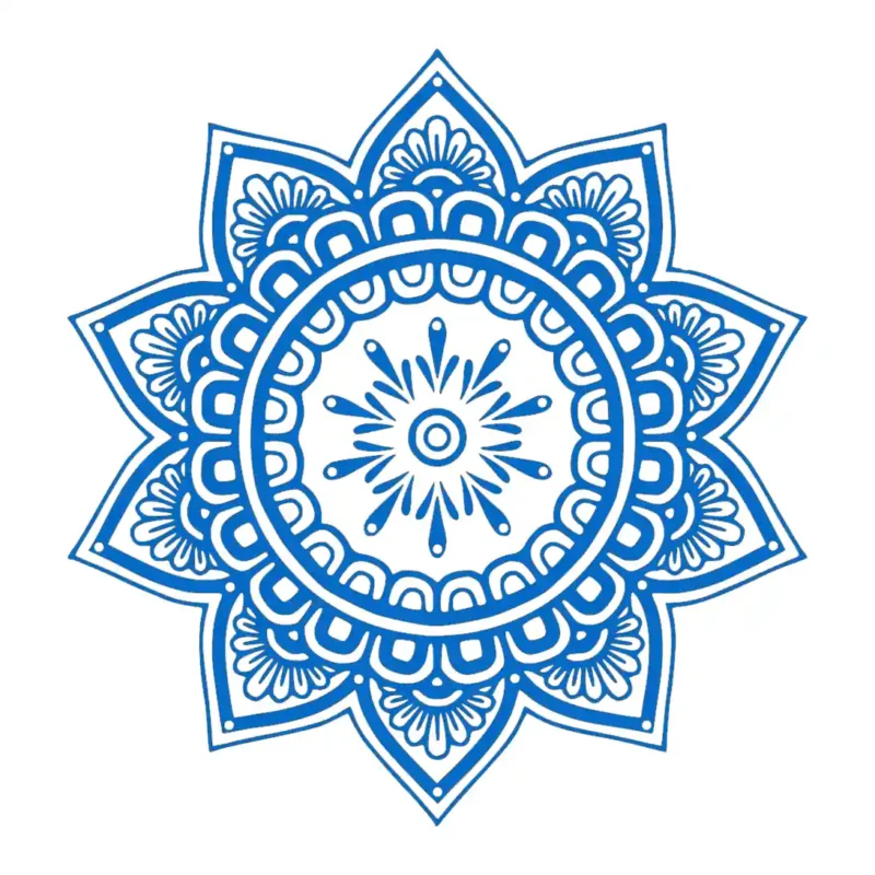 Mandala Patterns Wall Stickers Azure Blue | Stickers on Wall