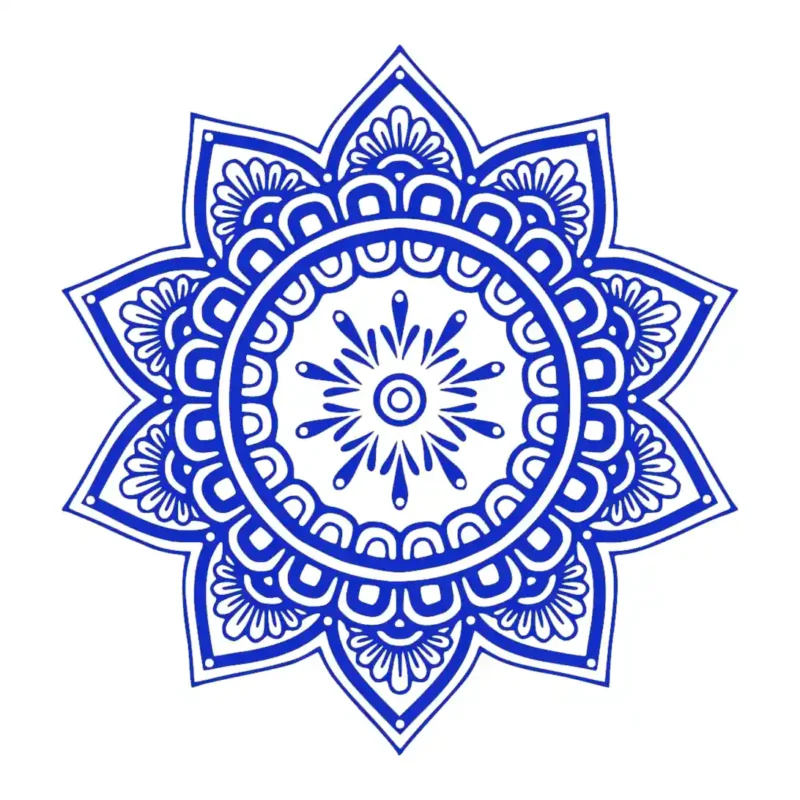 Mandala Patterns Wall Stickers Brilliant Blue | Stickers on Wall