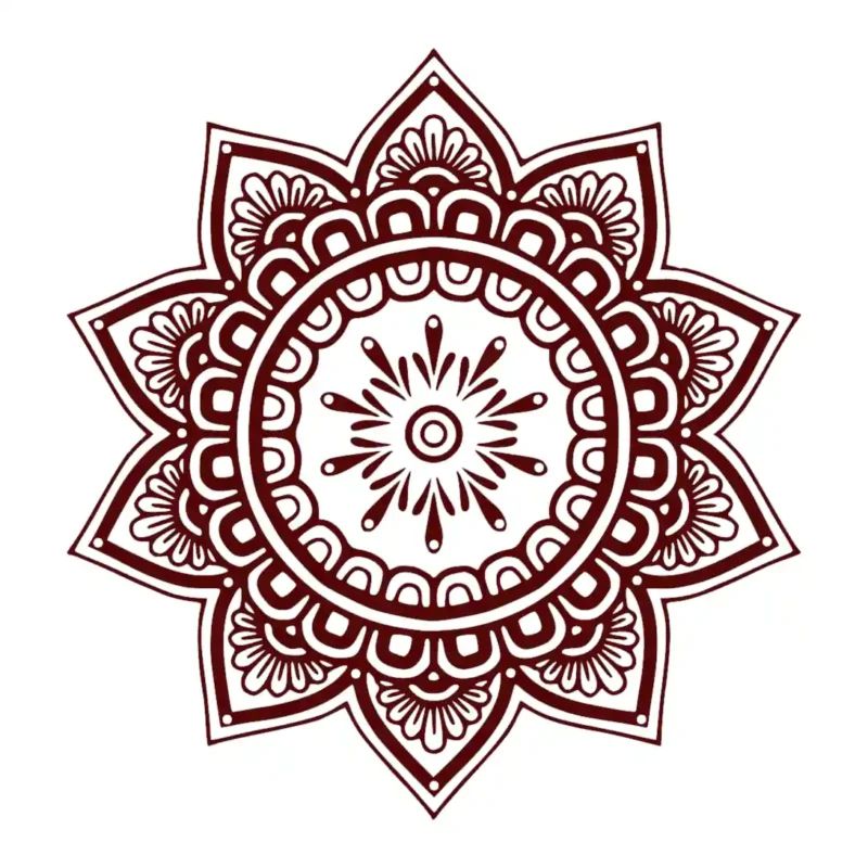 Mandala Patterns Wall Stickers Burgundy | Stickers on Wall