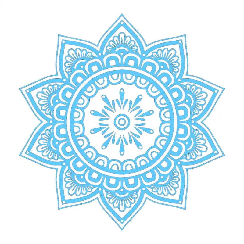 Mandala Patterns Wall Stickers Light Blue | Stickers on Wall