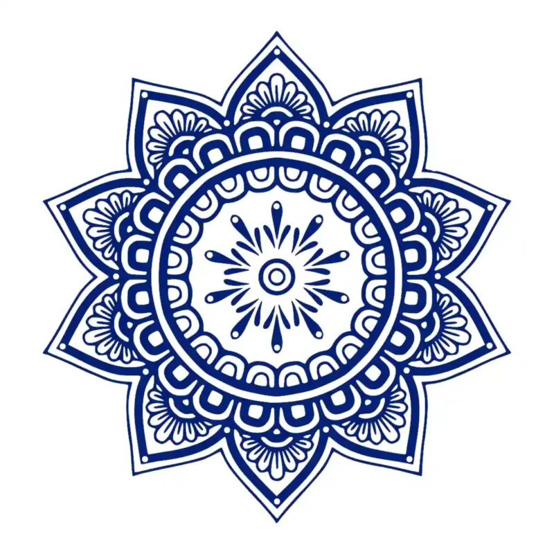 Mandala Patterns Wall Stickers Medium Blue | Stickers on Wall