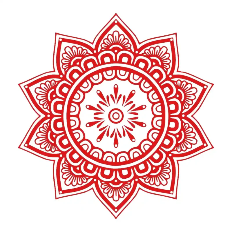 Mandala Patterns Wall Stickers Red | Stickers on Wall