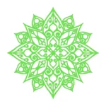 Mandala Yoga Wall Stickers Apple Green | Stickers on Wall