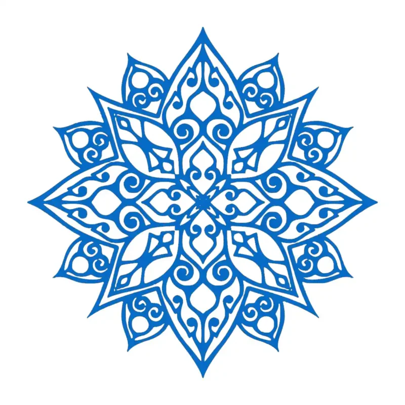 Mandala Yoga Wall Stickers Azure Blue | Stickers on Wall