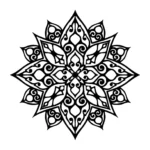 Mandala Yoga Wall Stickers Black | Stickers on Wall