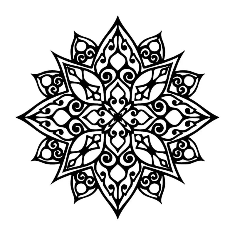 Mandala Yoga Wall Stickers Black | Stickers on Wall