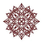 Mandala Yoga Wall Stickers Burgundy | Stickers on Wall