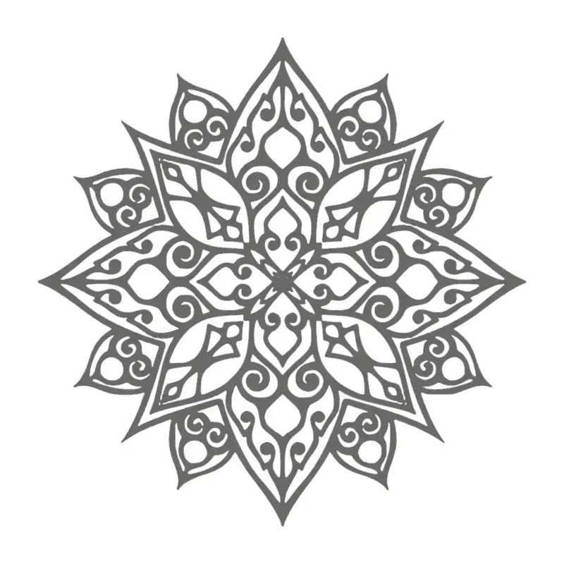 Mandala Yoga Wall Stickers Dark Grey | Stickers on Wall