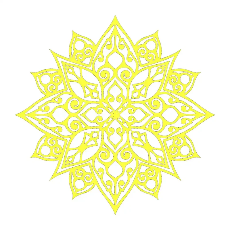 Mandala Yoga Wall Stickers Lemon | Stickers on Wall