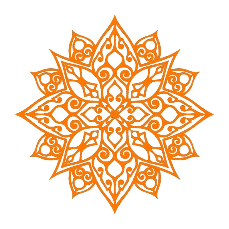 Mandala Yoga Wall Stickers Orange | Stickers on Wall