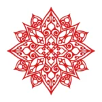 Mandala Yoga Wall Stickers Red | Stickers on Wall