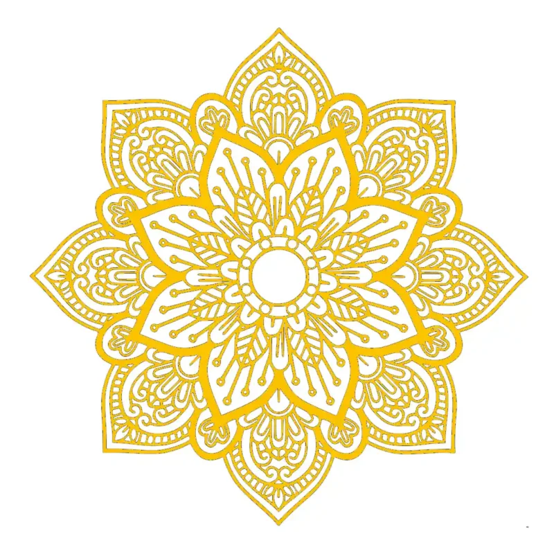Resamay Mandala Wall Sticker Golden Yellow | Stickers on Wall