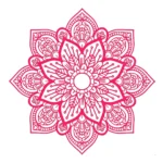 Resamay Mandala Wall Sticker Hot Pink | Stickers on Wall Resamay Mandala Wall Sticker Hot Pink | Stickers on Wall