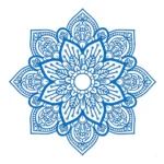 Resamay Mandala Wall Stickers Azure Blue | Stickers on Wall Resamay Mandala Wall Stickers Azure Blue | Stickers on Wall