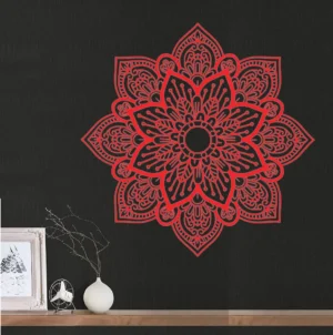 Resamay Mandala Wall Stickers Pure Red