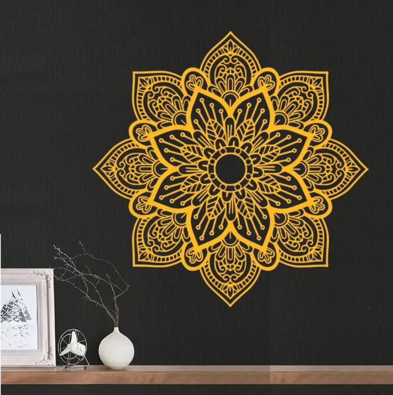 Resamay Mandala Wall Stickers Pure Yellow | Stickers on Wall Resamay Mandala Wall Stickers Pure Yellow | Stickers on Wall