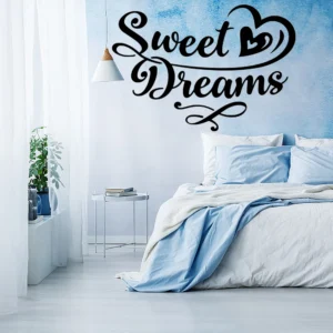 Sweet dreams wall stickers pure black