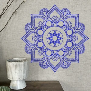 Wall Mandala Stickers Dark Blue