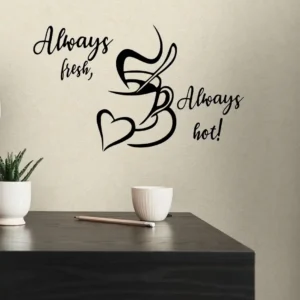 Always fresh wall stickers pure black