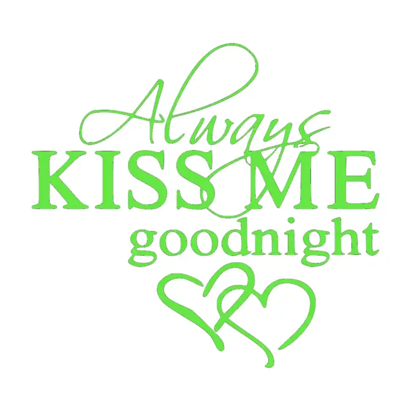 Always Kiss Me Goodnight Wall Stickers Apple Green | Stickers on Wall