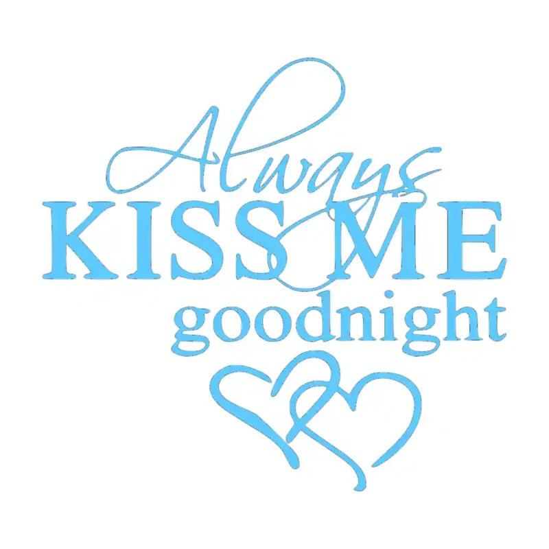 Always Kiss Me Goodnight Wall Stickers Light Blue | Stickers on Wall