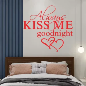 Always Kiss Me Goodnight Wall Stickers Pure Red | Stickers on Wall