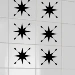 Astral Tile Wall Stickers Dark Black | Stickers on Wall