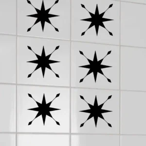 Astral Tile Wall Stickers Dark Black | Stickers on Wall