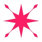 Astral Tile Wall Stickers Hot Pink | Stickers on Wall