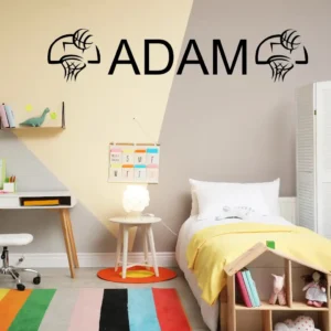 Basketball name wall stickers dark black
