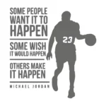 Basketball Quote Wall Stickers Dark Grey | Stickers on Wall