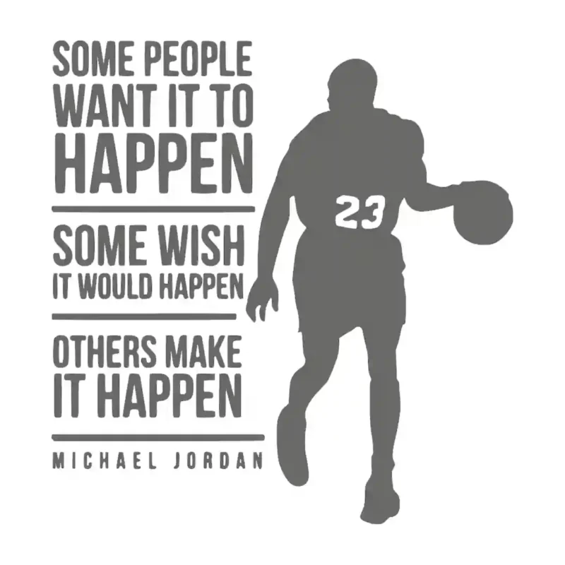 Basketball Quote Wall Stickers Dark Grey | Stickers on Wall