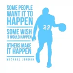 Basketball Quote Wall Stickers Light Blue | Stickers on Wall