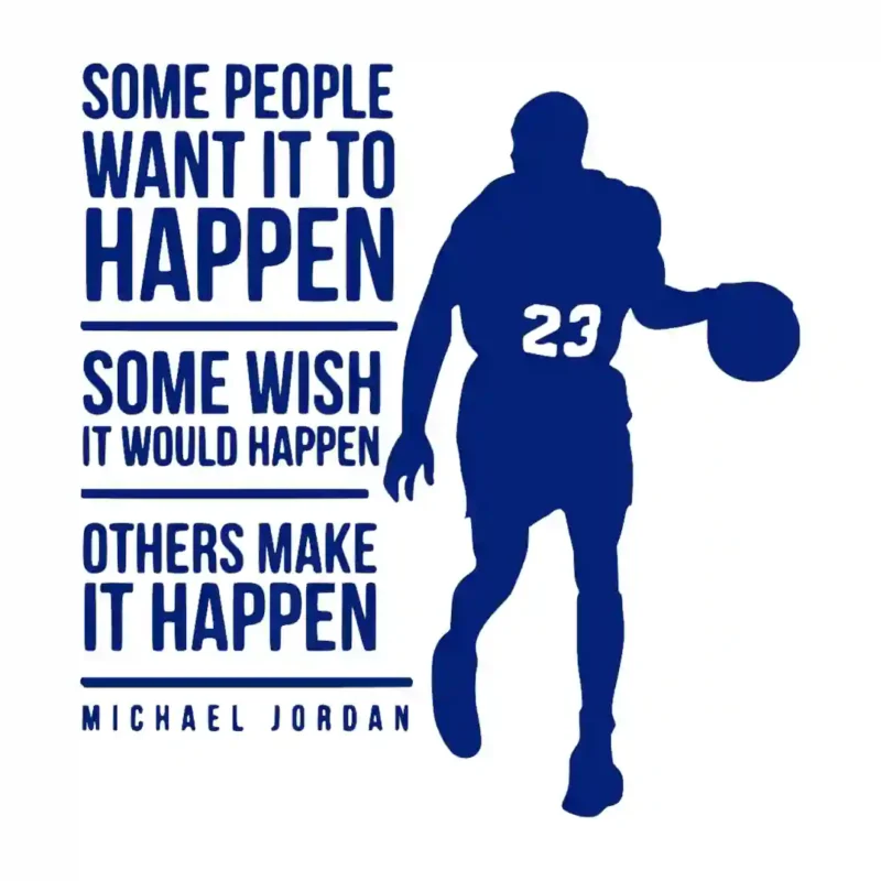 Basketball Quote Wall Stickers Medium Blue | Stickers on Wall