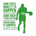 Basketball Quote Wall Stickers Mid Green | Stickers on Wall