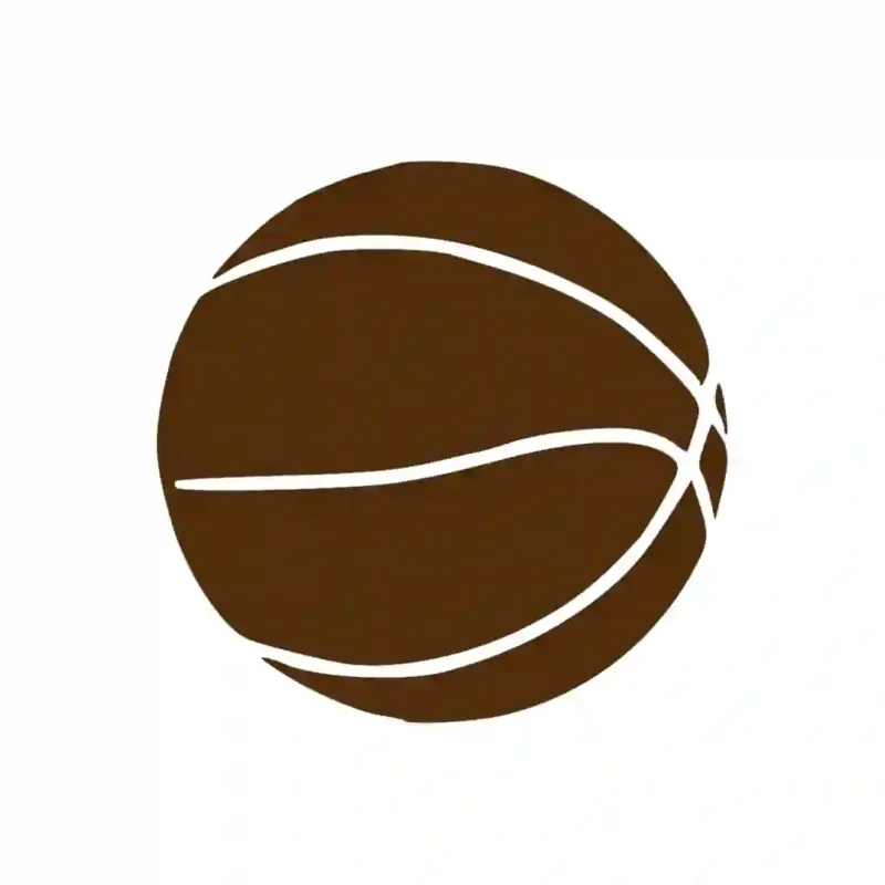 Basketball Shape Wall Stickers Brown | Stickers on Wall