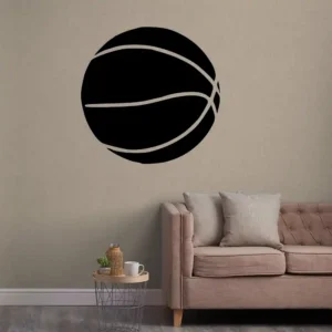 Basketball shape wall stickers dark black