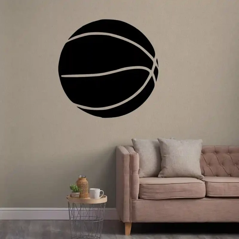 Basketball Shape Wall Stickers Dark Black | Stickers on Wall