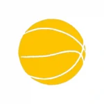 Basketball Shape Wall Stickers Golden Yellow | Stickers on Wall